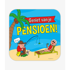 Huldeschild 'Geniet Van Je Pensioen' Cartoon