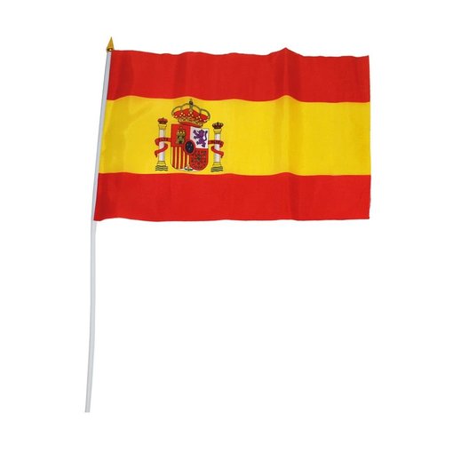 Vlag Op Stok Spanje (30x45cm)