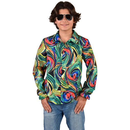 Jaren 70 Blouse Groene Cirkels Kind