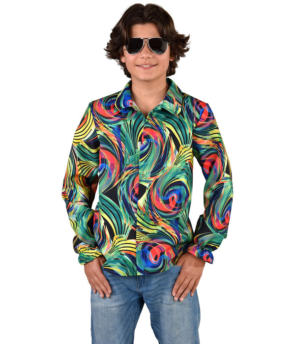 Jaren 70 Blouse Groene Cirkels Kind