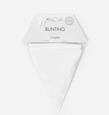 Witte Mini Vlaggenlijn - 3 Meter