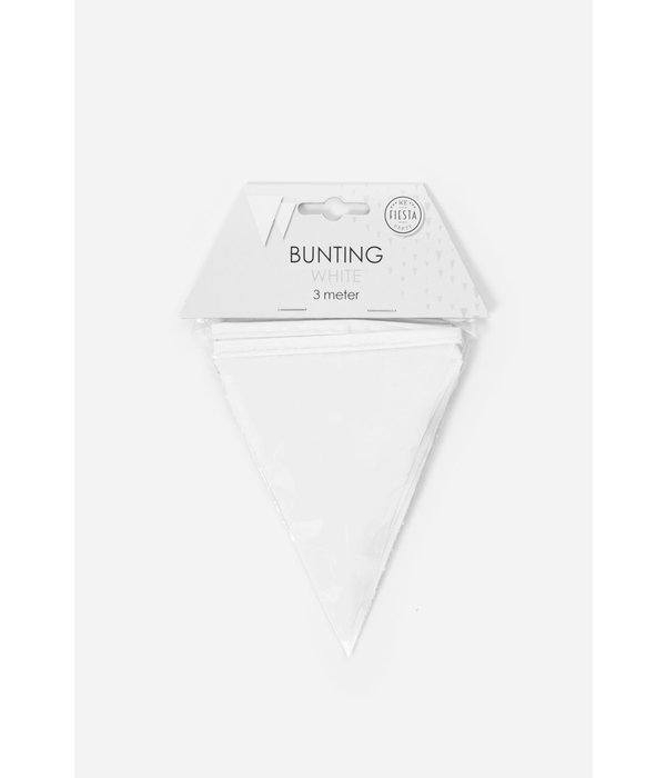 Witte Mini Vlaggenlijn - 3 Meter