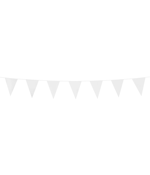 Witte Mini Vlaggenlijn - 3 Meter