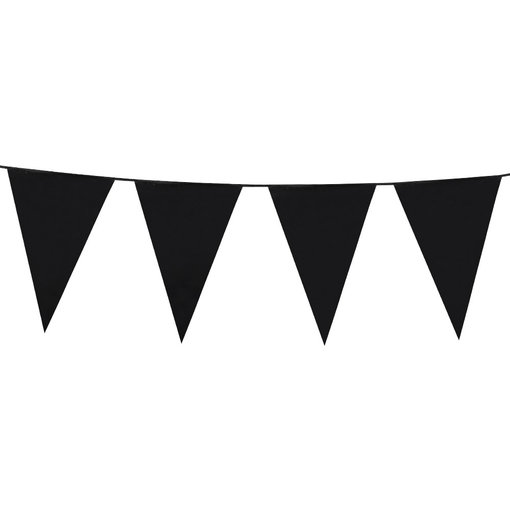 Zwarte Mini Vlaggenlijn - 3 meter
