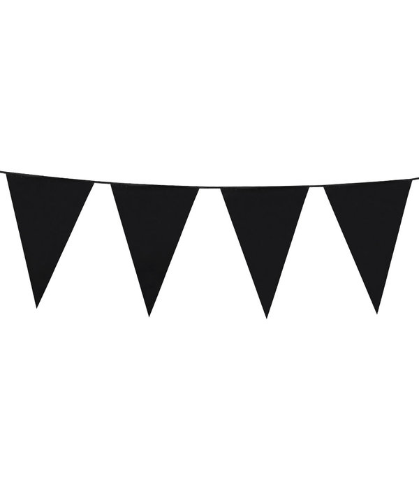 Zwarte Mini Vlaggenlijn - 3 meter