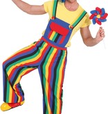 Tuinbroek Clown Gestreept Volwassenen