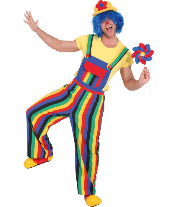 Tuinbroek Clown Gestreept Volwassenen