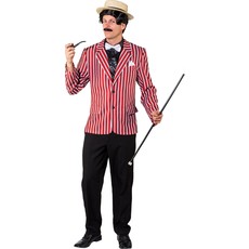 Jaren 20 Jasje Gestreept Rood/Wit