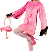 Flamingo Jurk Met Capuchon