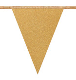 Vlaggenlijn Goud Glitter (6m)