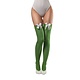 Kousen met strik groen/wit