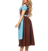 Dirndl suedine blauw
