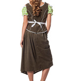 Dirndl suedine groen