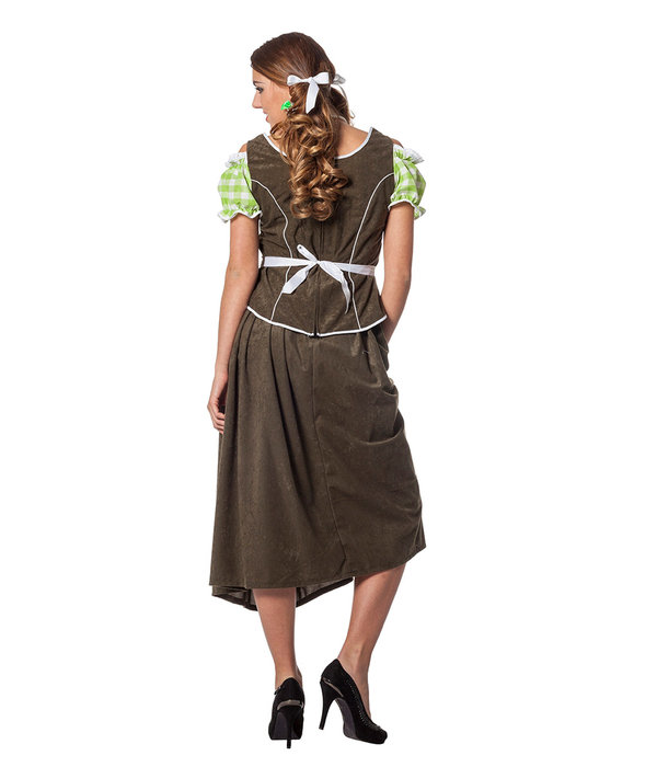 Dirndl suedine groen