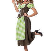 Dirndl suedine groen
