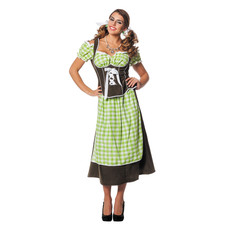 Dirndl suedine groen