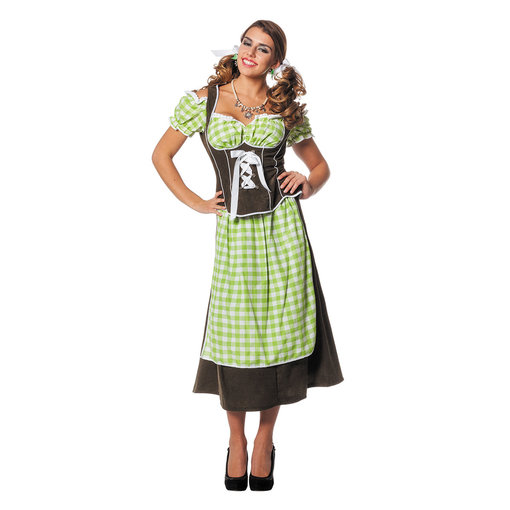 Dirndl suedine groen