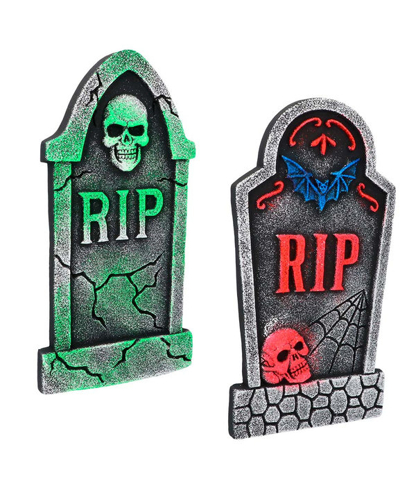 Grafsteen 'RIP' Neon 41x21cm