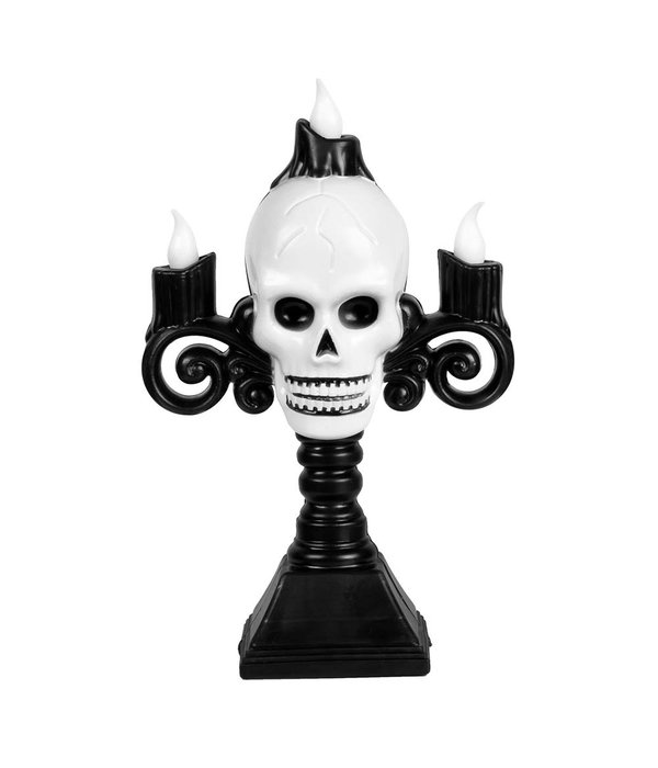 Led-kandelaar Schedel 16x10cm