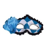 Oogmasker Oktoberfest Blauw/Wit