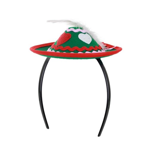 Tiroler mini hoed met diadeem