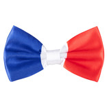 Vlinderstrik Franse vlag blauw/wit/rood