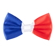 Vlinderstrik Franse vlag blauw/wit/rood