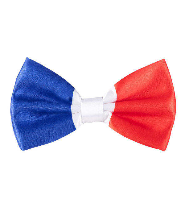 Vlinderstrik Franse vlag blauw/wit/rood