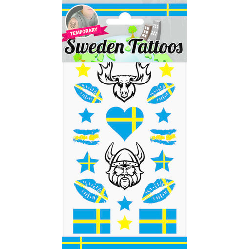 Plaktattoos Zweden (18st)