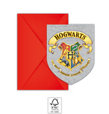 Harry Potter Uitnodigingen En Enveloppen Hogwarts (6st)