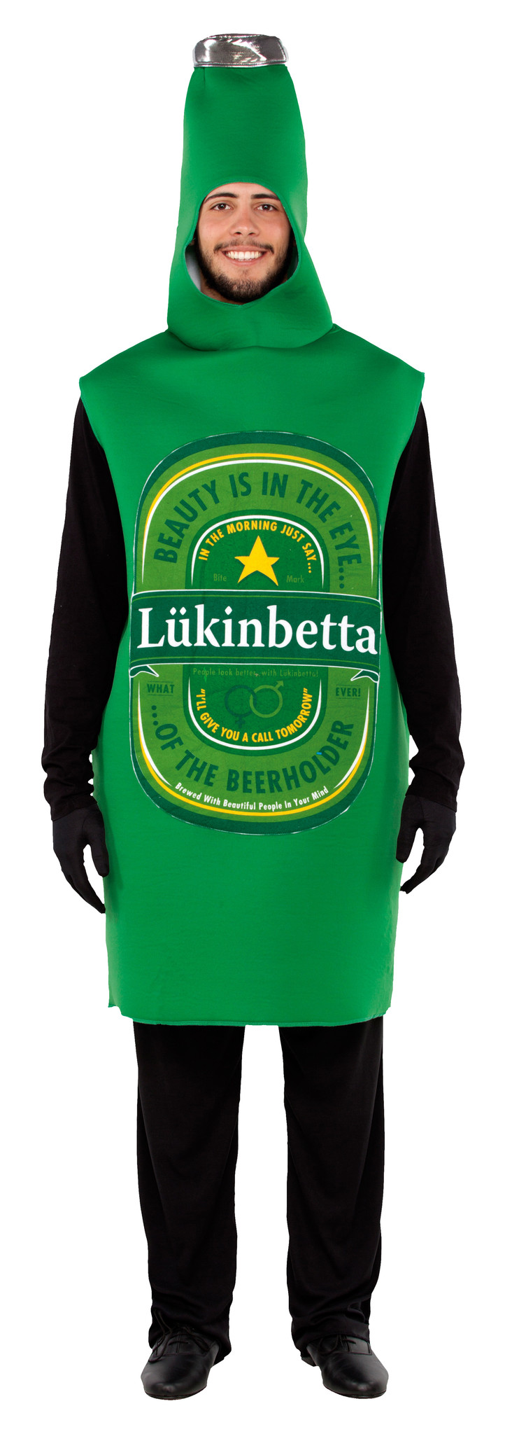 Groene Bierfles Kostuum Lukinbetta