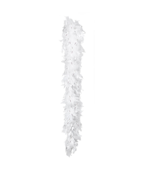 Boa Glamour Wit met Zilveren tinsel (50gr)