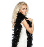 Boa Glamour Zwart met Zilveren tinsel (50gr)