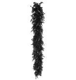 Boa Glamour Zwart met Zilveren tinsel (50gr)