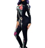 Skelet Jumpsuit Bloemen Dames