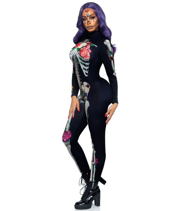Skelet Jumpsuit Bloemen Dames