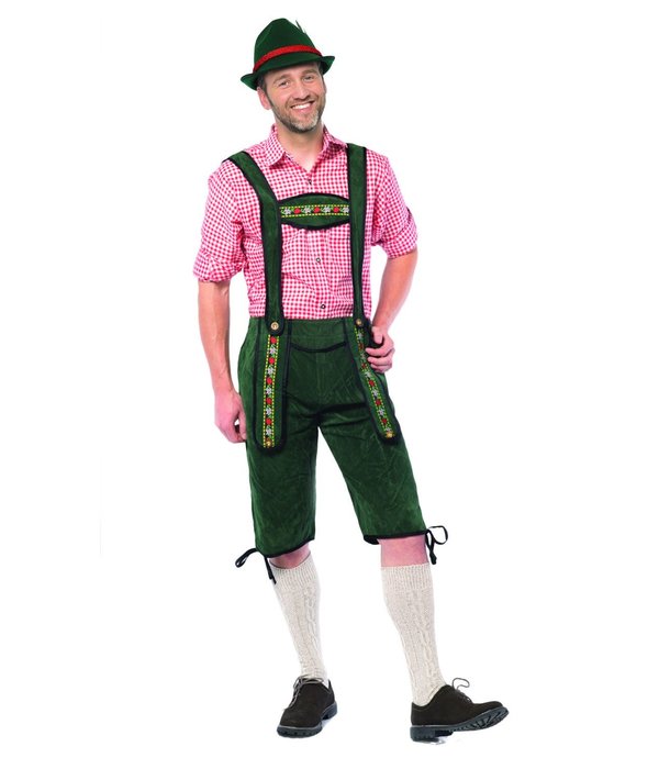 Lederhose lang donkergroen Johann