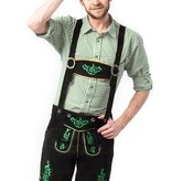 Lederhosen kort zwart/groen Otto