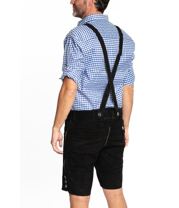 Lederhosen kort zwart/groen Otto