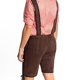 Lederhose kort donkerbruin Pato