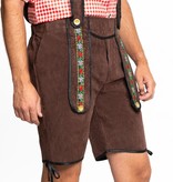 Lederhose kort donkerbruin Pato