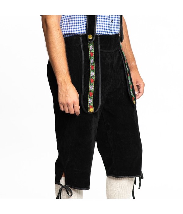 Lederhose lang zwart Karl