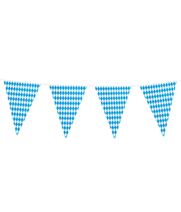 Reuzenvlaggenlijn Beieren Blauw/Wit (8m)