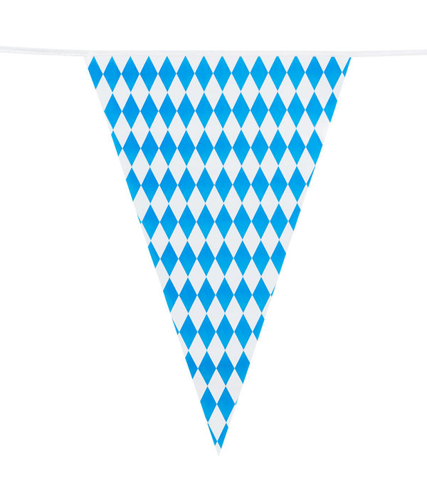 Reuzenvlaggenlijn Beieren Blauw/Wit (8m)
