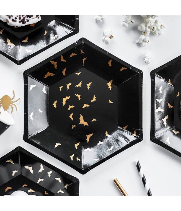 Trick Or Treat Halloween Vleermuis Bordjes (6st)