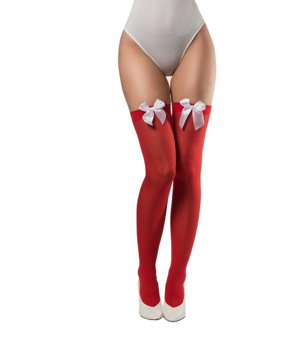 Rode Kousen Met Witte Strik