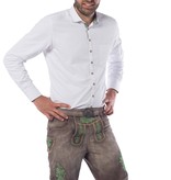 Lederhose Gaudi Kort Bruin/Groen Luxe
