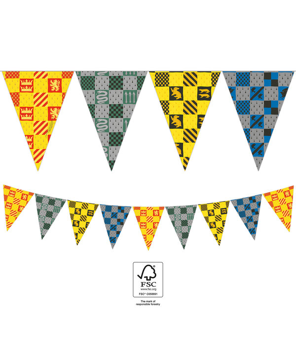 Vlaggenlijn Harry Potter Geel/grijs (2,3m)