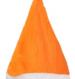 Kerstmuts oranje pluche