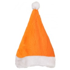 Kerstmuts oranje pluche